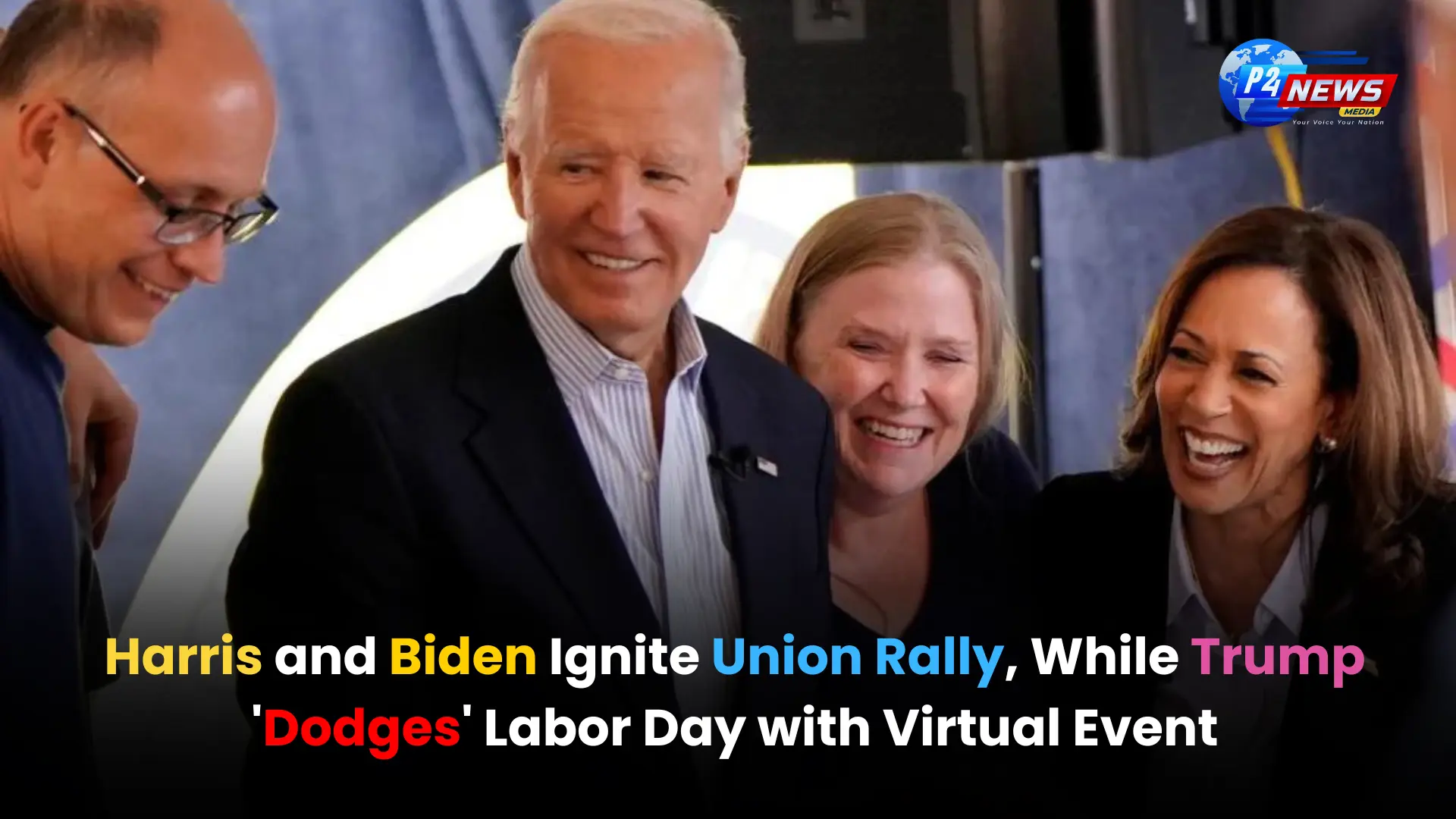 Harris and Biden Ignite Union Rally, While Trump 'Dodges' Labor Day with Virtual Event